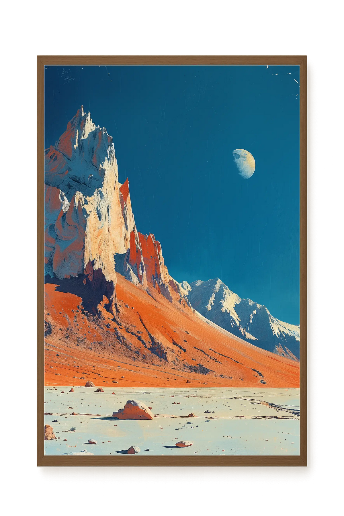 Lunar Peaks Canvas Wall Art