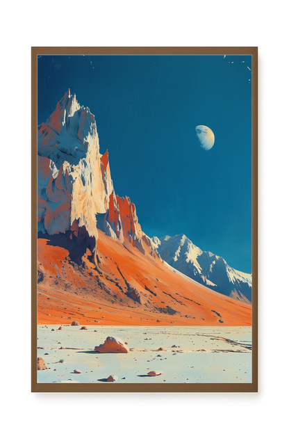 Lunar Peaks Canvas Wall Art