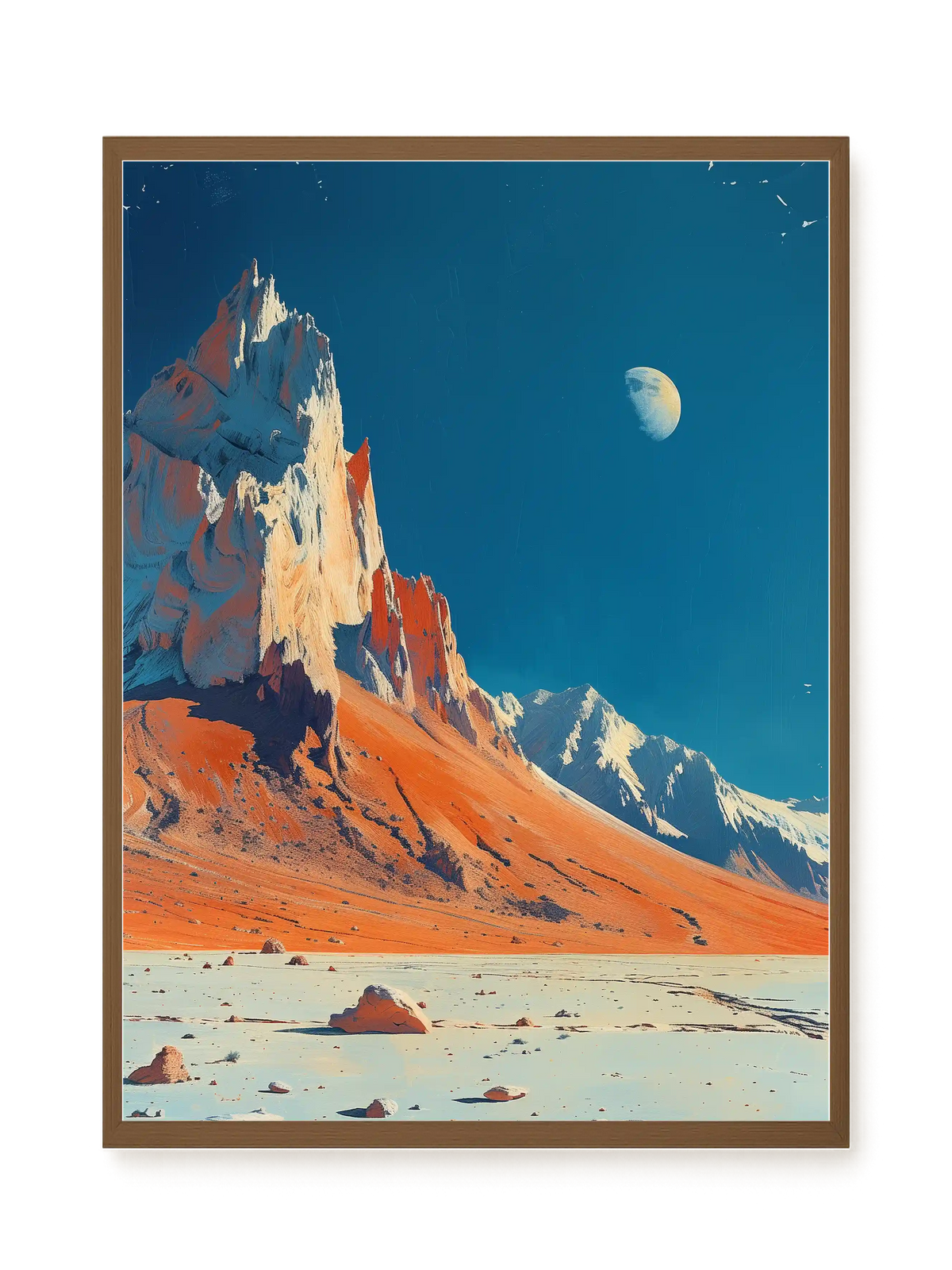Lunar Peaks Canvas Wall Art