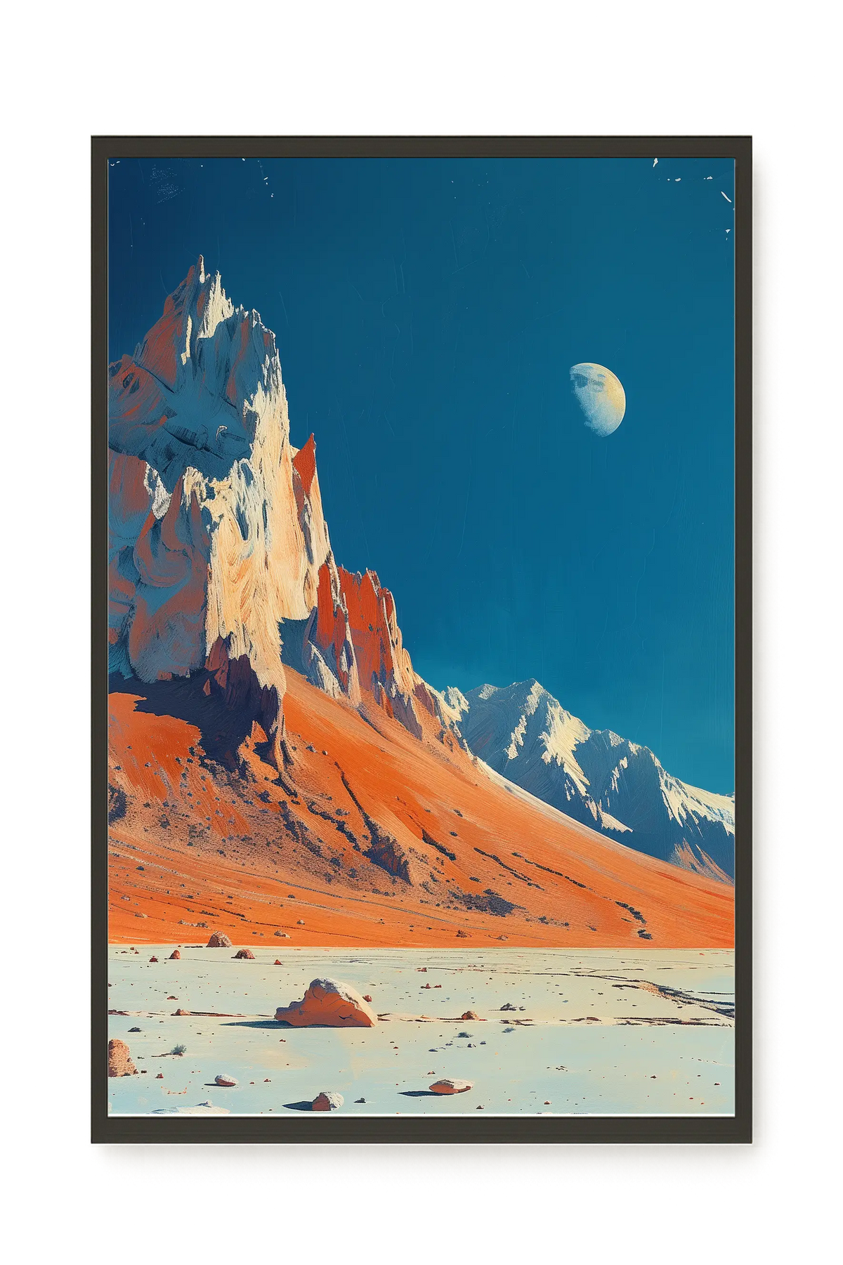 Lunar Peaks Canvas Wall Art