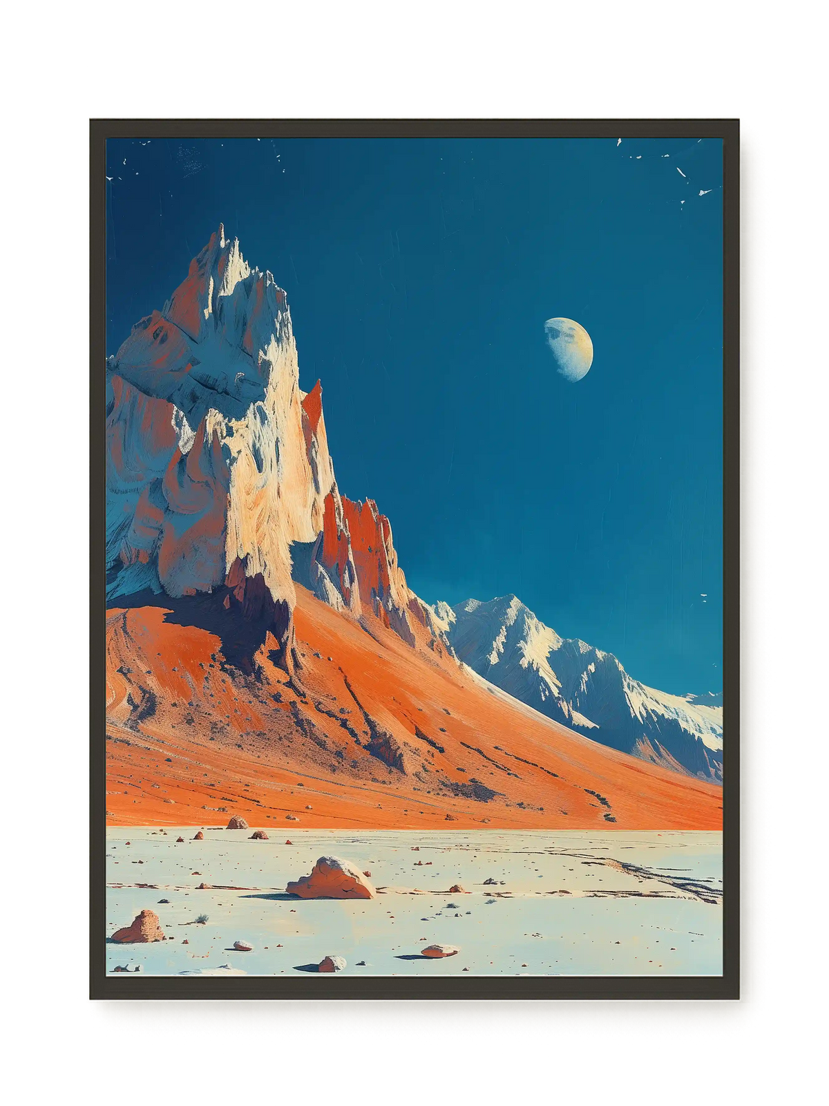Lunar Peaks Canvas Wall Art