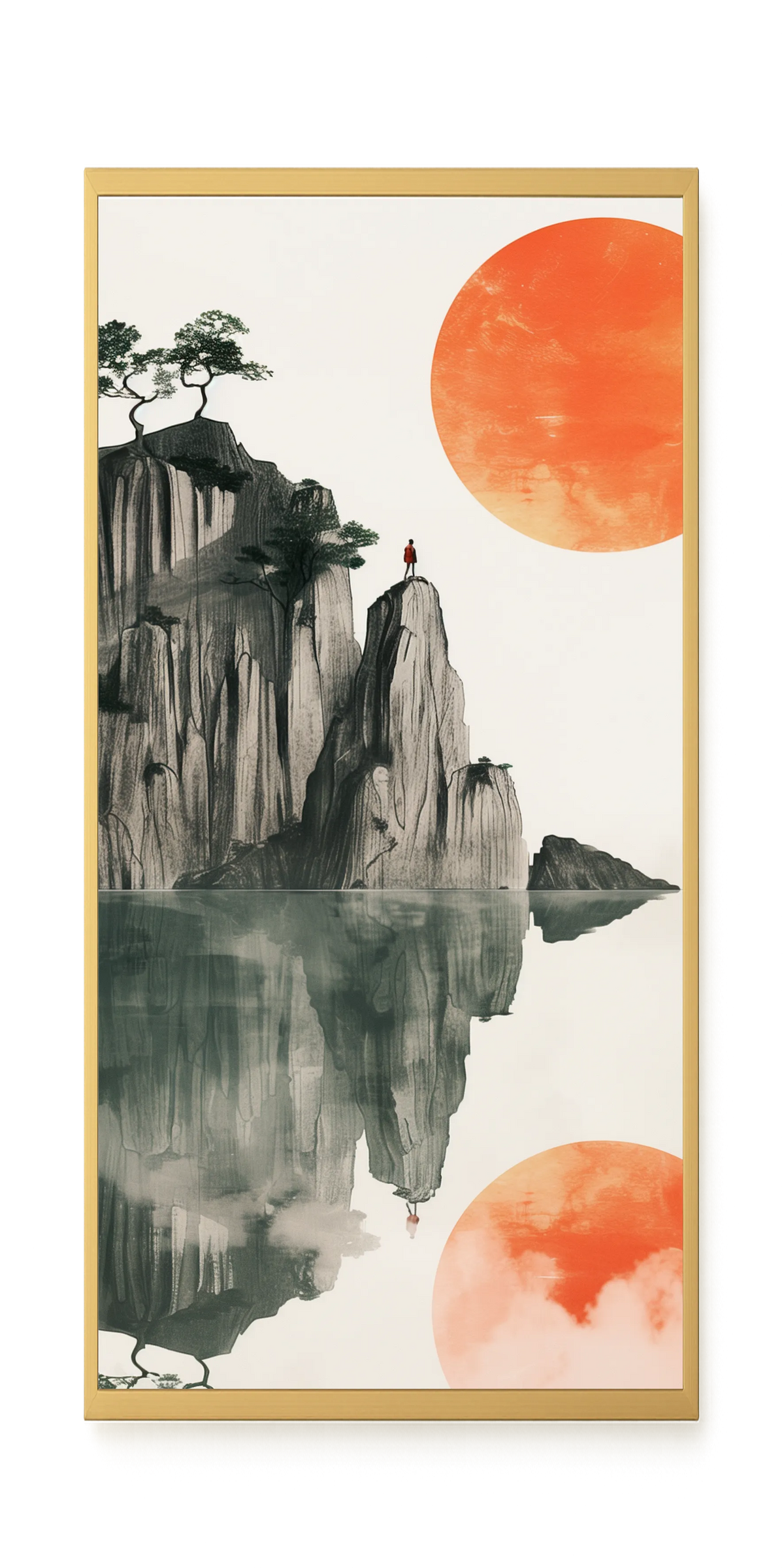 Misty Lake Canvas Wall Art