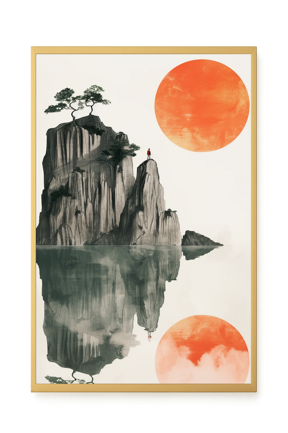 Misty Lake Canvas Wall Art