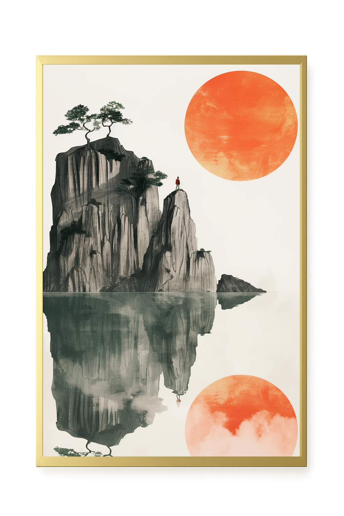 Misty Lake Canvas Wall Art