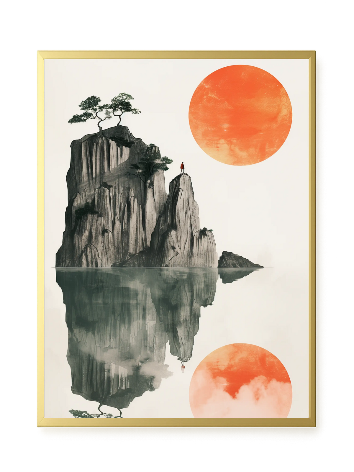 Misty Lake Canvas Wall Art