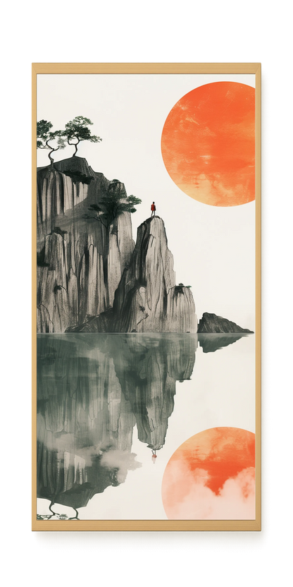 Misty Lake Canvas Wall Art