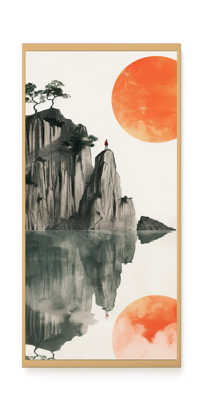 Misty Lake Canvas Wall Art