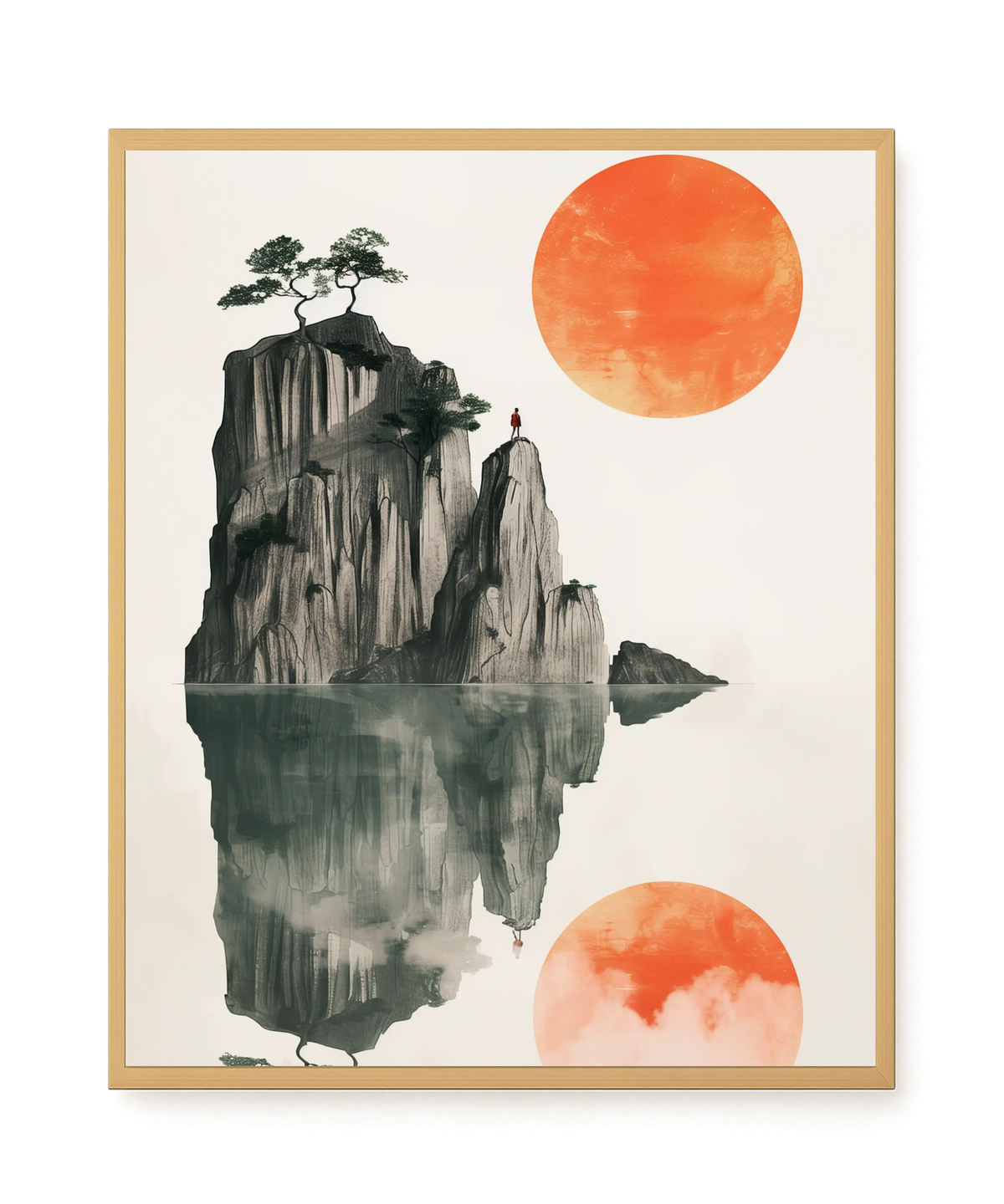 Misty Lake Canvas Wall Art