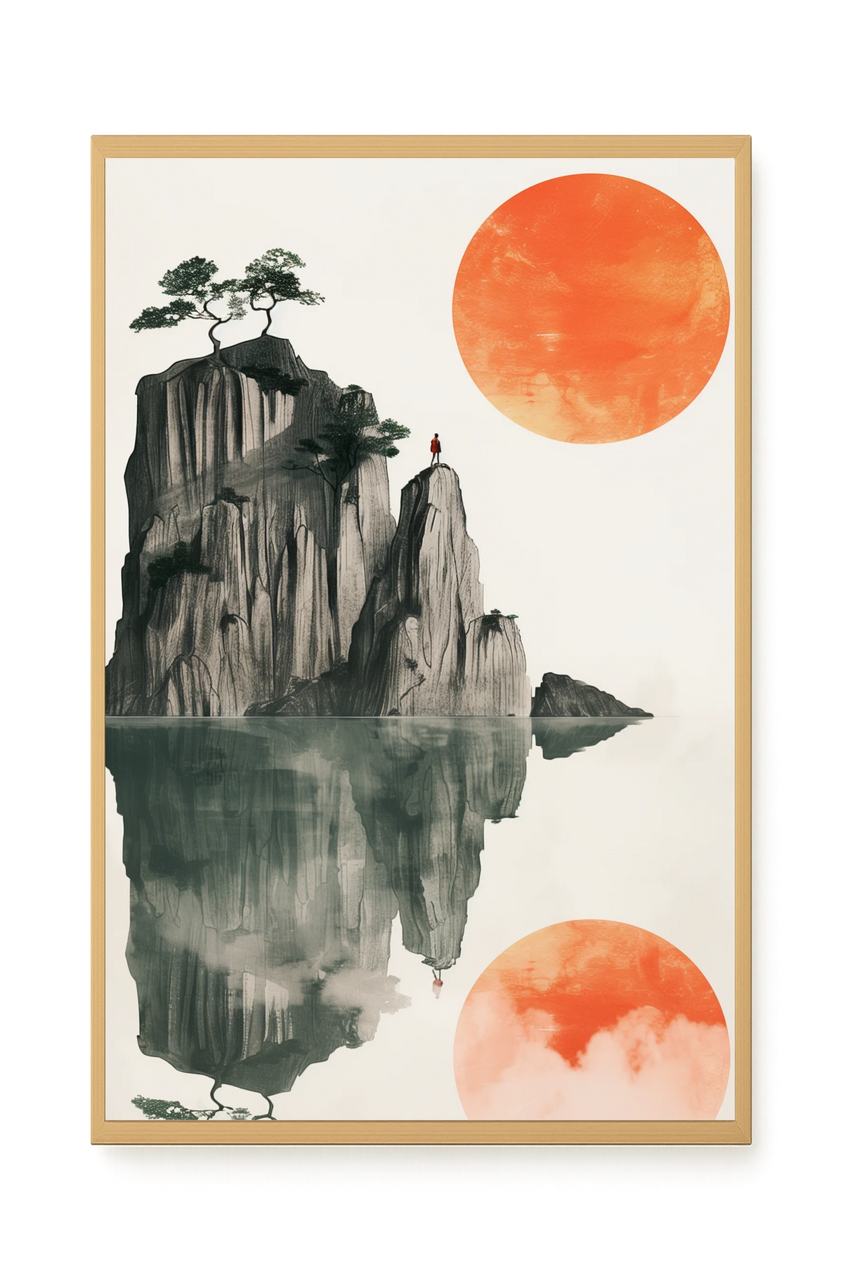 Misty Lake Canvas Wall Art