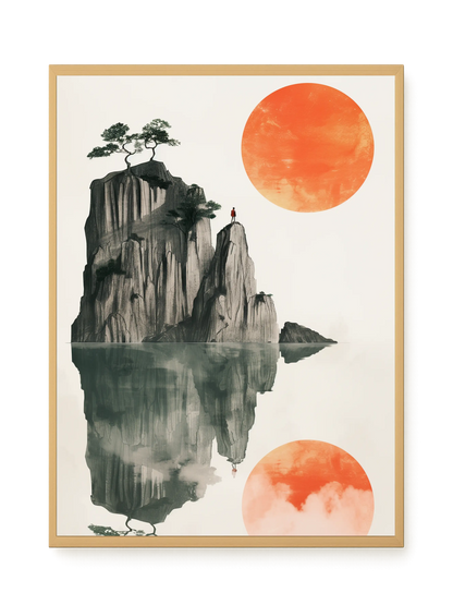 Misty Lake Canvas Wall Art