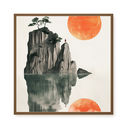 Misty Lake Canvas Wall Art