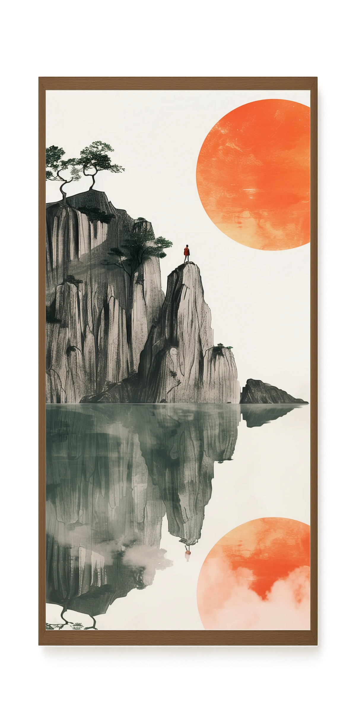 Misty Lake Canvas Wall Art