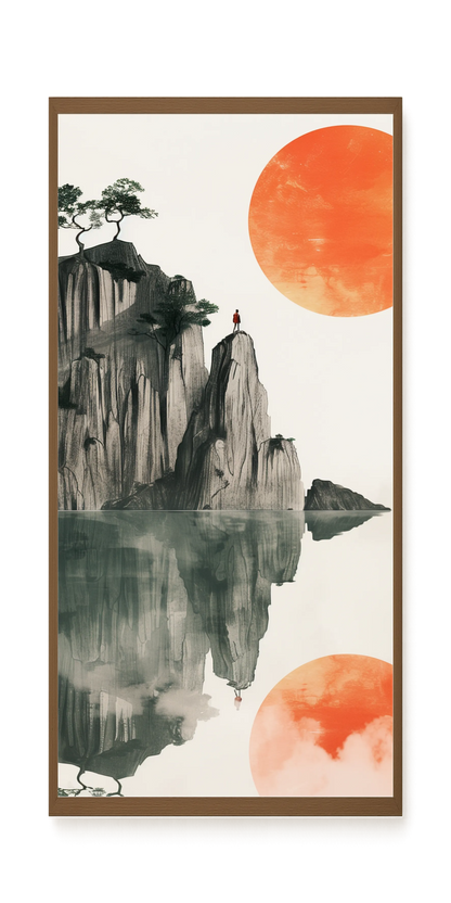 Misty Lake Canvas Wall Art