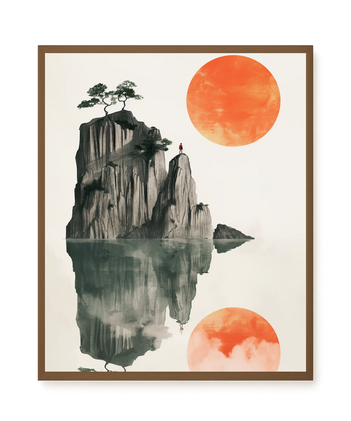 Misty Lake Canvas Wall Art