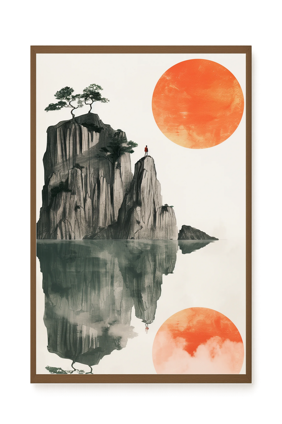 Misty Lake Canvas Wall Art