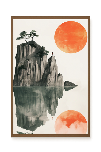 Misty Lake Canvas Wall Art