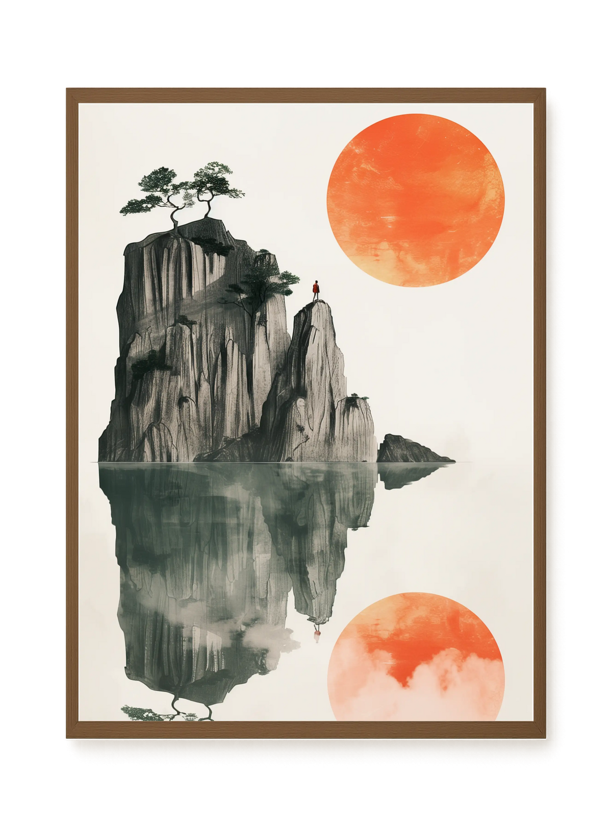 Misty Lake Canvas Wall Art