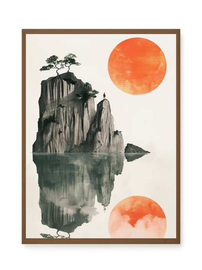 Misty Lake Canvas Wall Art