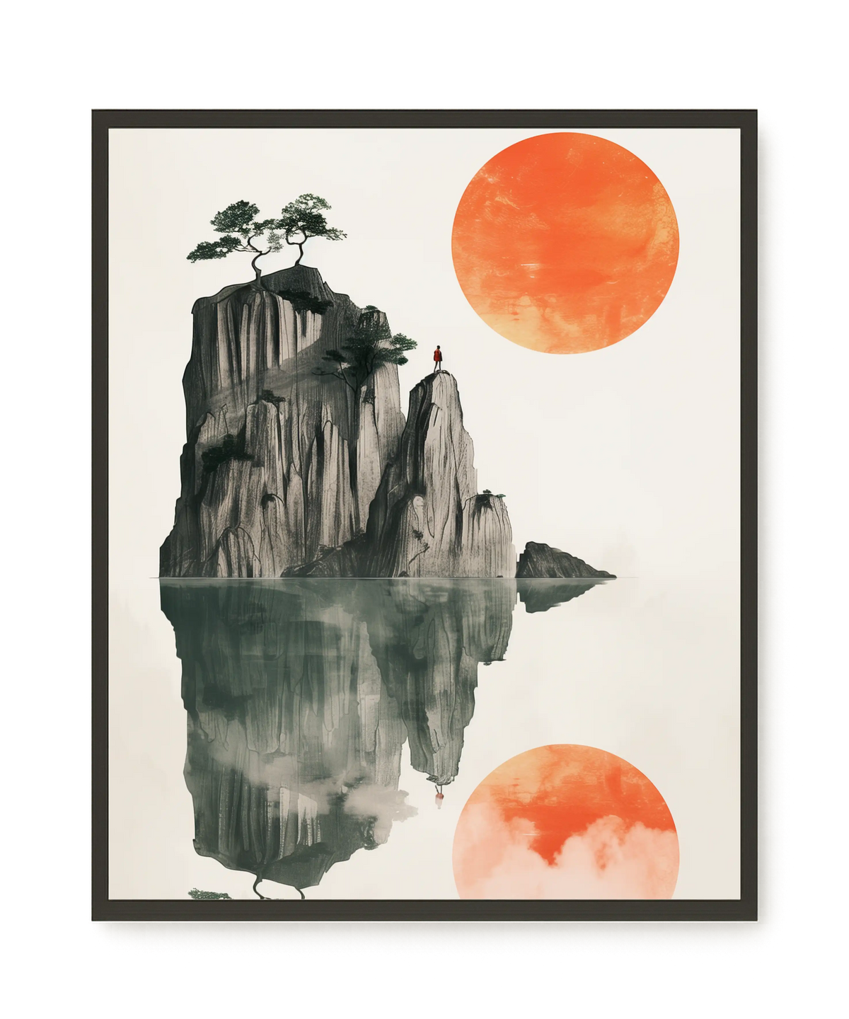 Misty Lake Canvas Wall Art
