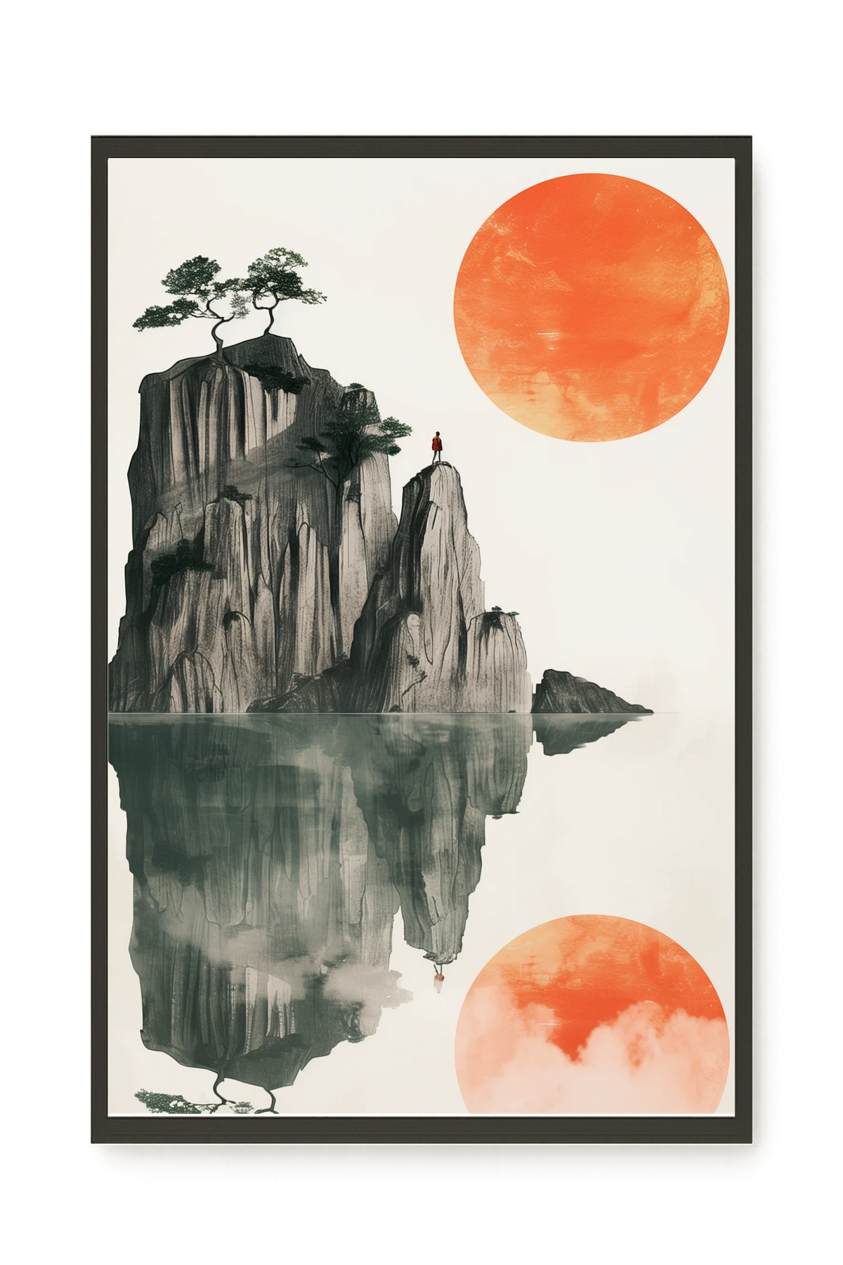 Misty Lake Canvas Wall Art