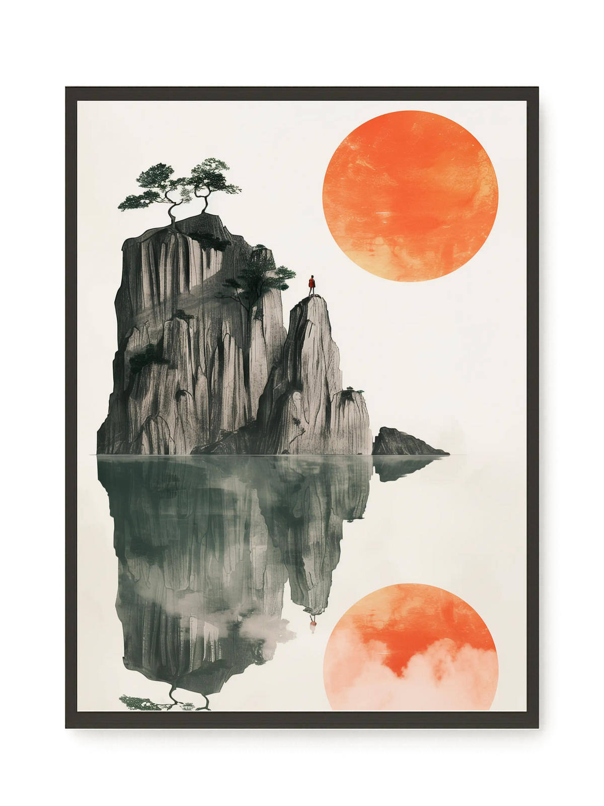 Misty Lake Canvas Wall Art