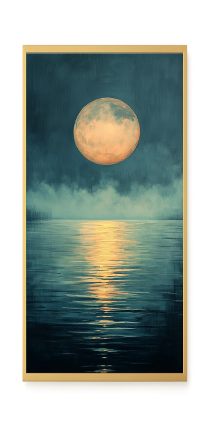 Moon Reflection Canvas Wall Art