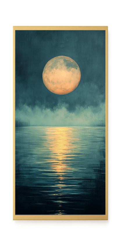 Moon Reflection Canvas Wall Art