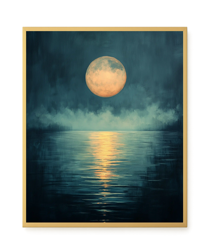 Moon Reflection Canvas Wall Art