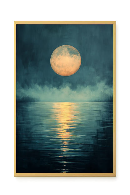 Moon Reflection Canvas Wall Art