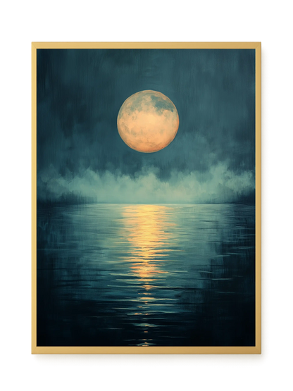 Moon Reflection Canvas Wall Art