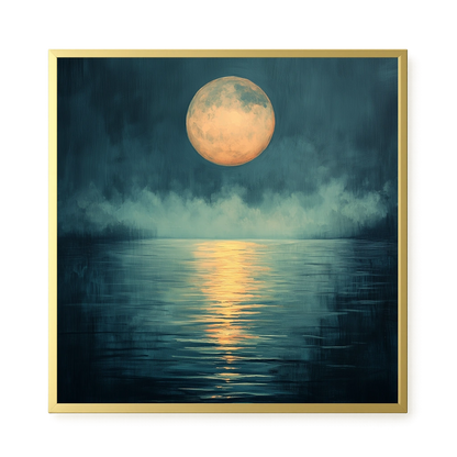 Moon Reflection Canvas Wall Art