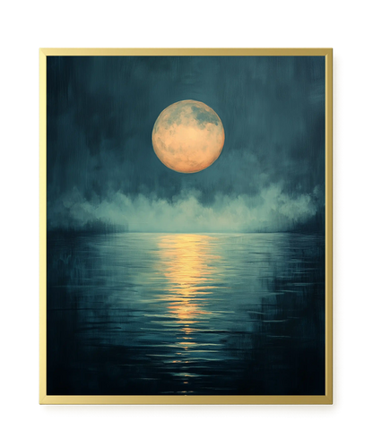 Moon Reflection Canvas Wall Art