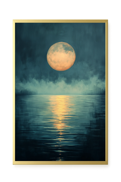 Moon Reflection Canvas Wall Art