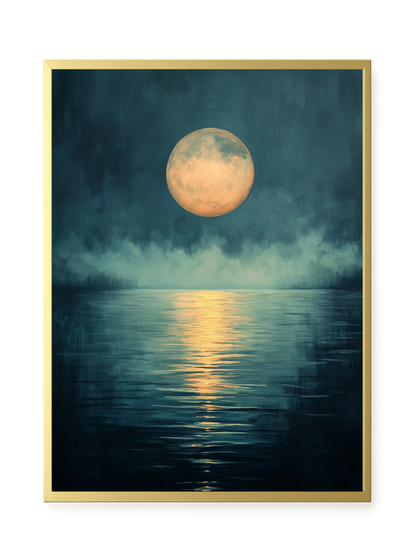 Moon Reflection Canvas Wall Art