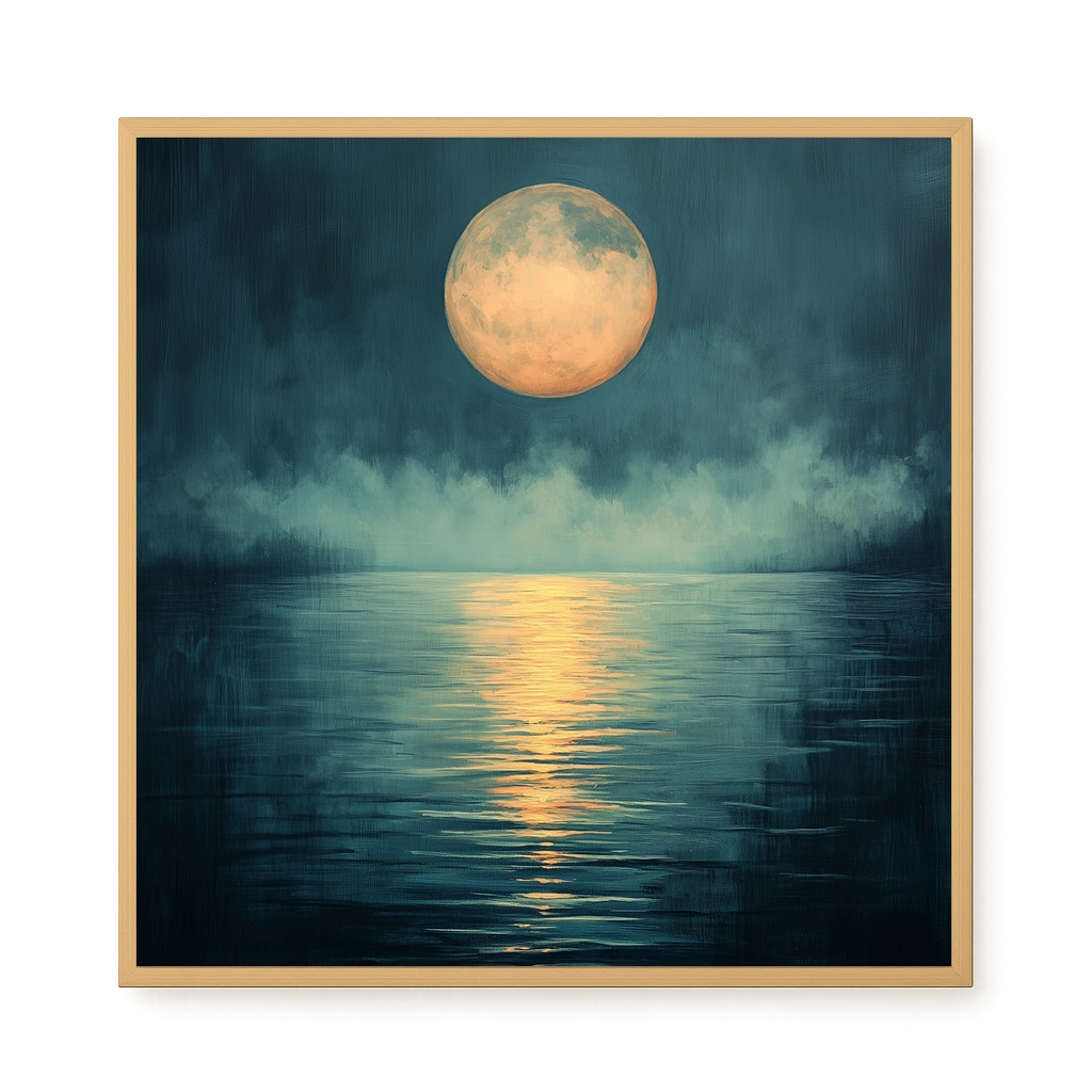 Moon Reflection Canvas Wall Art