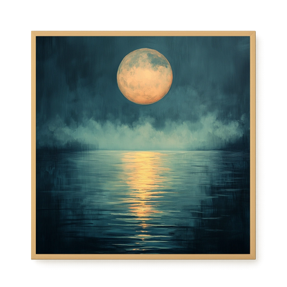 Moon Reflection Canvas Wall Art