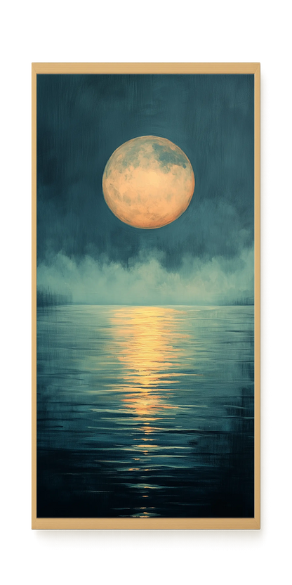 Moon Reflection Canvas Wall Art