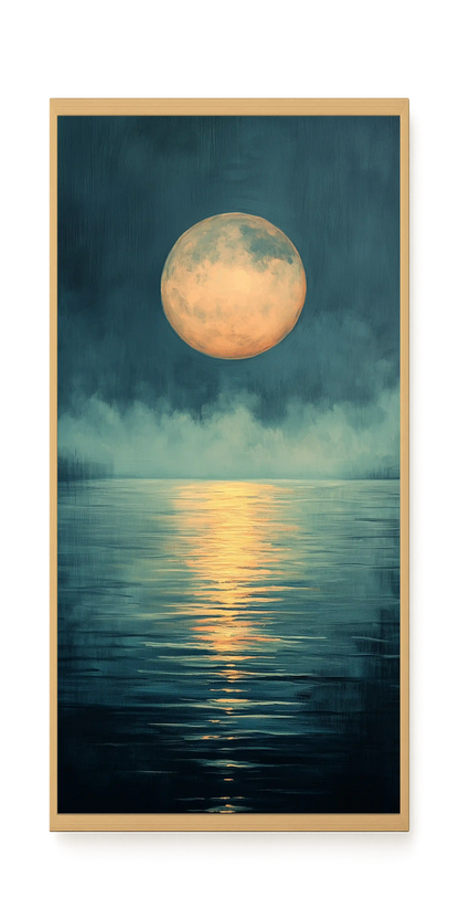 Moon Reflection Canvas Wall Art