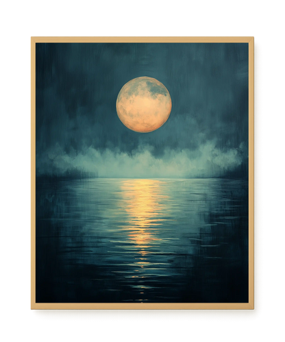 Moon Reflection Canvas Wall Art