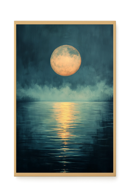 Moon Reflection Canvas Wall Art