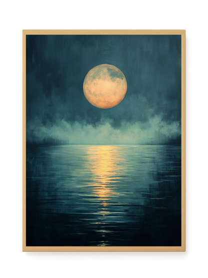 Moon Reflection Canvas Wall Art