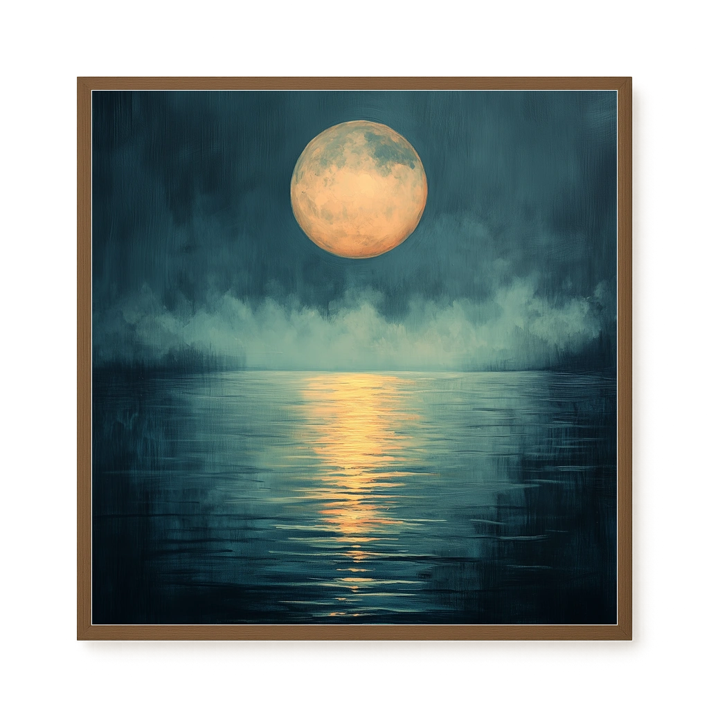 Moon Reflection Canvas Wall Art