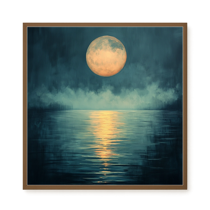 Moon Reflection Canvas Wall Art