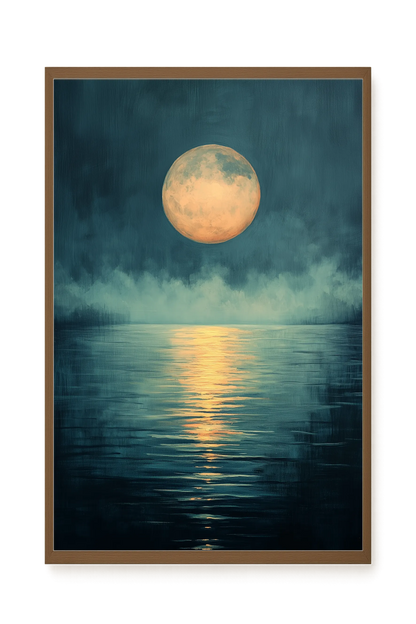 Moon Reflection Canvas Wall Art