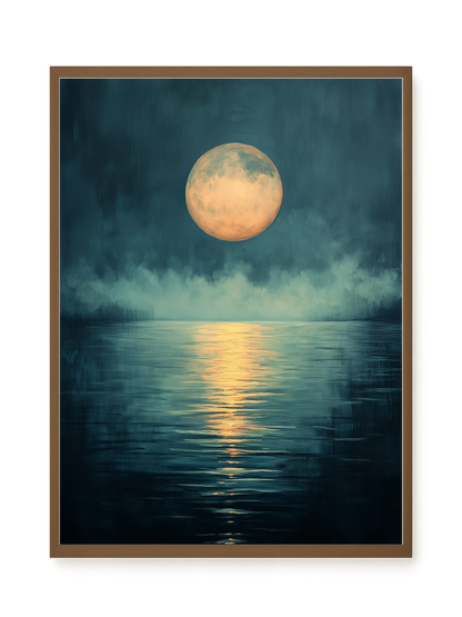 Moon Reflection Canvas Wall Art