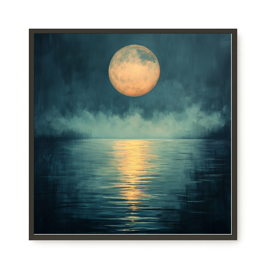 Moon Reflection Canvas Wall Art