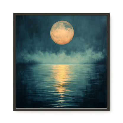 Moon Reflection Canvas Wall Art