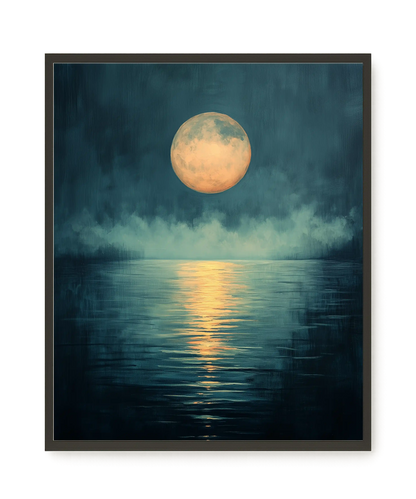 Moon Reflection Canvas Wall Art