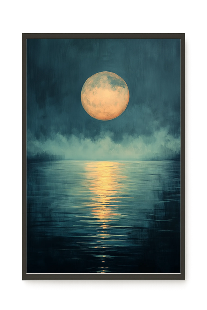 Moon Reflection Canvas Wall Art