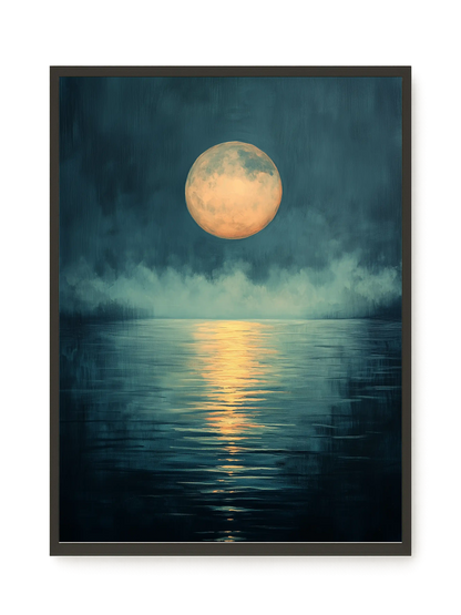 Moon Reflection Canvas Wall Art